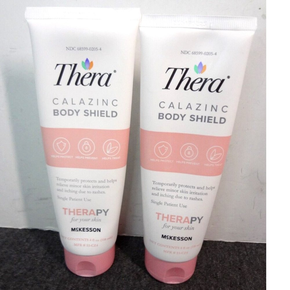 2 Thera Calazinc Body Shield Scented Skin Protectant Cream 4 oz. Tubes 53-CZ4